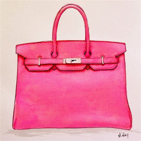 hermes flower sketces|hermes pink handbag.